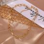 Amvie Choker Necklaces for Women Dainty 14K Gold Plated Layered Choker Necklace Simple Cute Beaded Snake Chain Link Choker Necklaces Jewelry for Teen Girls