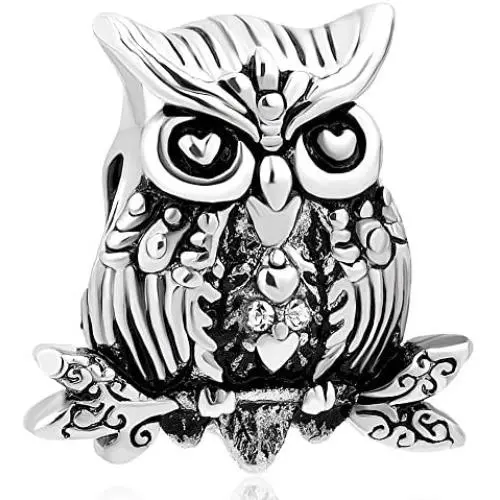 Casa De Novia Jewelry Lucky Owl Wisdom Animal Lovers Charm Bird Beads for Charm Bracelets Casa De Novia Jewelry Lucky Owl Wisdom Animal Lovers Charm Bird Beads for Charm Bracelets