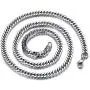 FZTN Jewelry Mens Womens Cuban Link Chain 18K Gold Plated 3-6mm Stainless Steel Curb Necklace,Fashion Jewelry,Wear Alone or with Pendant,18-26 Inch