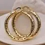Redhithot Lots 4 Pieces/Set 18K Gold Plated - Big Hollow Geometry Carved Multilayer Circle Bling Bling Boho Beach Hoop Stud Earrings Jewelry for Women Girls Lady