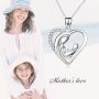 POPLYKE Sterling Silver Necklace for Mom Grandma Nana Sister Daughter Friend Necklace for Women Teens Girls