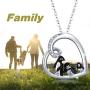 JUSTKIDSTOY Penguin Necklace 925 Sterling Silver Cute Necklace Family Penguin Gifts for Women Girls