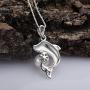 Dolphin Pearl Necklace with 5-6mm Freshwater Cultured Pearl 925 Sterling Silver Chain Dolphin Jewelry for Women - VIKI LYNN