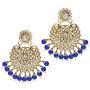 Aheli Indian Wedding Kundan Beaded Bridal Long Choker Necklace Earrings with Maang Tikka Traditional Jewelry Set for Women