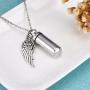 Cat Eye Jewels Pendant Urn Necklace for Humen Ashes Stainless Keepsake Memorial Ash Holder