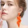 Long Acrylic Rose Petal Earrings - Dangle Exaggerated Flower Earrings - Drop Statement Floral Tassel Earrings for Women and Girls, Great for Party, Daily Wear Long Acrylic Rose Petal Earrings - Dangle Exaggerated Flower Earrings - Drop Statement Floral Tassel Earrings for Women and Girls, Great for Party, Daily Wear
