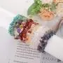 Natural Gemstone Chakra Crystal Healing Chip Gemstone Stretch Bracelets Tumble Polished Align Chakras/Conquer Fear/Increase Communication Reiki