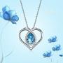 AOBOCO Always My Sister Forever My Friend Sterling Silver Heart Sister Necklace Embellished with Crystals from Austria, Inspirational Birthday Jewelry Gifts for Sister Twins Daughter BFF