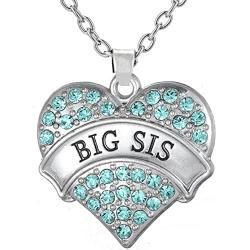 Mothers Day Jewelry Gifts, Mother Daughter Necklaces, Big Sis & Lil Sis Heart Necklace Set, Matching Sister Necklaces, Big & Little Sisters Jewelry