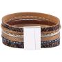 GelConnie Feather Leather Cuff Bracelet Magnetic Multi Strand Bracelet Wrap Bracelet Bohemian Jewelry Gifts for Women, Wife, Sister