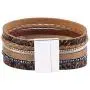 GelConnie Feather Leather Cuff Bracelet Magnetic Multi Strand Bracelet Wrap Bracelet Bohemian Jewelry Gifts for Women, Wife, Sister