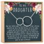 Dear Ava Daughter Necklace: Gift for Daughter, Daughter Jewelry, Mother Daughter, 2 Interlocking Circles (Silver-Plated-Brass, NA)