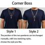 Angel Ruby Necklace Diamond Hiphop Pendant Rope Rocker Jewelry Gift for Men with 24’&28’Chain