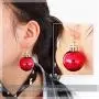 Gifts Ornament Dangle Earrings For Women Girls Christmas Red Ball Alloy RareLove Gifts Ornament Dangle Earrings For Women Girls Christmas Red Ball Alloy RareLove