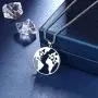 beautlace World Map Necklace Silver/18K Gold/Black Gun Plated Geometric Globe Earth Wanderlust Pendant Round Coin World Continents Travel Gifts for Men and Women beautlace World Map Necklace Silver/18K Gold/Black Gun Plated Geometric Globe Earth Wanderlust Pendant Round Coin World Continents Travel Gifts for Men and Women