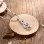 GIONO Cremation Urn Jewelry Waterproof Rhinestones Keepsake Urn Necklace Memorial Remains Pendant for Ashes