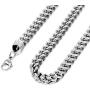 URBAN JEWELRY Stunning Thick 8 mm Stainless Steel Mens Necklace Chain (Silver)