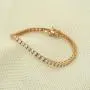 SHKA Tennis Bracelet with Swarovski Elements Crystal Jewelry Lady Valentines Gift Mother’s Day Zirconia Platinum Plated