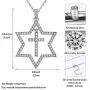 Elegant Amulet Necklace Gift for Women Girl Sterling Silver Teen Boy Crystal Triangle/Ankh Cross/Celtic Turtle/Iced Out Magen Star of David Pendant Necklace Minimalist Everyday Jewellery