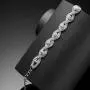 Yumei Jewelry Clear Rhinestone Bracelet Silver-Tone Wedding Bridal Bracelet Crystal Bracelet Yumei Jewelry Clear Rhinestone Bracelet Silver-Tone Wedding Bridal Bracelet Crystal Bracelet