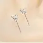 YUNXI pearl Rhinestone Long Metal Tassels Butterfly Earrings 3D Hollow shiny Crystal Zircon Butterflies Drop Dangle Earring for Women Girls