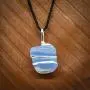 Blue Lace Agate Gemstone Pendant Necklace - Natural Crystal Healing | Stone of Encouragement and Support| Throat Chakra & Communication Aid | For Security and Self-Confidence| Jewelry for Men & Women Blue Lace Agate Gemstone Pendant Necklace - Natural Crystal Healing | Stone of Encouragement and Support| Throat Chakra & Communication Aid | For Security and Self-Confidence| Jewelry for Men & Women