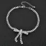 W WOOGGE Diamond Choker Necklace Women Girls Boho Collar Silver Necklace Jewelry for Party Halloween Costume