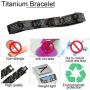 N+NITROLUBE Titanium Mens Magnetic Bracelets Link Fashion Blue Carbon Fiber for Men Therapy Bracelet Magnetic Jewelry Gift (Black,8.27 in)