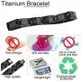 N+NITROLUBE Titanium Mens Magnetic Bracelets Link Fashion Blue Carbon Fiber for Men Therapy Bracelet Magnetic Jewelry Gift (Black,8.27 in)