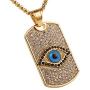 AsAlways Men & Women 18K Gold Eye of Horus Egypt Charm Jewelry Dog Tag Good Luck Success Amulet Friendship Cross pendant