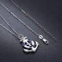 CUOKA MIRACLE Anchor Necklace, S925 Sterling Silver Sailor Necklace Rudder Nautical Necklace Anchor Pendant Jewelry Gifts for Women and Men