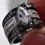 wedding ring set His Hers Couples Matching Rings Womens 10k Black Gold Filled White CZ Wedding Engagement Ring Bridal Sets & Mens Titanium Wedding Band wedding ring set His Hers Couples Matching Rings Womens 10k Black Gold Filled White CZ Wedding Engagement Ring Bridal Sets & Mens Titanium Wedding Band