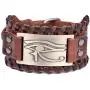 TEAMER Vintage Amulet Eye of Horus Leather Bracelet Cuff Bangle Egyptian Talisman Pagan Jewelry TEAMER Vintage Amulet Eye of Horus Leather Bracelet Cuff Bangle Egyptian Talisman Pagan Jewelry