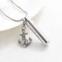 constantlife Cylinder Cremation Jewelry for Ashes 316L Stainless Steel Urn Pendant Memorial Necklace with Small Accessories Charms Keepsake