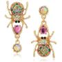 Betsey Johnson Spider Non-Matching Drop Earrings