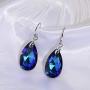 Crystal Teardrop Earrings for Women - Elegant Bling Color Changing Cubic Zirconia Rhinestone CZ Wedding Bridal Hook Dangle Drop Earring Party Prom Earrings for Girls Bride Bridesmaids Gift Fashion Costume Jewelry