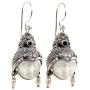NOVICA Carved Dangle Earrings with Cultured Freshwater Pearls and Peridot, Day Dreamers