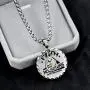 Stainless Steel Christian Coin Pendant Necklace Faith Can Move Mountains Matthew 19:20 with Mustard Seed Charms Stainless Steel Christian Coin Pendant Necklace Faith Can Move Mountains Matthew 19:20 with Mustard Seed Charms