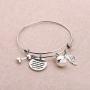 WSNANG Workout Gift Fitness Bracelet with Dumbbell Kettlebell Charm Fitness Jewelry Fitness Lover Gift Running Gift