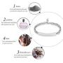 zeqingjw Crystal Cremation Jewelry Bracelet for Ashes for Women Stainless Steel Adjustable Urn Bangles for Ashes Memorial Keepsake Jewelry Ashes Bracelet