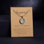 BELLA-Bee 2PC/Set 12 Constellation Necklace Coin Pendant Astrology Constellation Horoscope Zodiac Necklace with Gold Message Card for Women Girls Jewelry