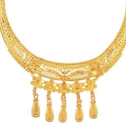 Efulgenz Indian Style Bollywood Fashion Wedding Bridal Choker Collar Necklace Dangle Drop Earrings Jewelry Set
