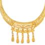 Efulgenz Indian Style Bollywood Fashion Wedding Bridal Choker Collar Necklace Dangle Drop Earrings Jewelry Set