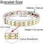 N+NITROLUBE Womens Magnetic Bracelet Titanium Fashion Magnetic Jewelry Energy Bracelets for Women Gift (Silver&Gold, 7.68)
