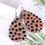 BOMAIL 20 Pairs Leather Earrings for Women Girls Teardrop Leaf Print Petal Leopard Flower Lightweight Drop Dangle Leather Earring Set