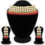 Aheli Faux Kundan Beaded Necklace Dangle Earrings Indian Wedding Ethnic Jewelry Set for Women