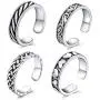 Anicina Toe Rings for Women Adjustable Toe Rings Set Open Thin Band Hollow Foot Rings Flower Tail Ring Summer Beach Foot Jewelry Anicina Toe Rings for Women Adjustable Toe Rings Set Open Thin Band Hollow Foot Rings Flower Tail Ring Summer Beach Foot Jewelry