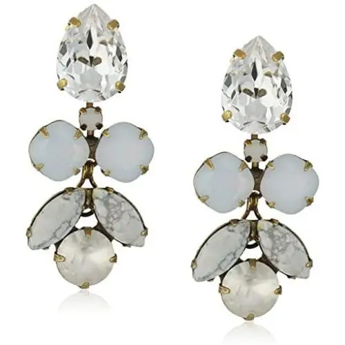Sorrelli Crystal Lotus Flower Earrings