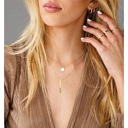 sloong Personalized Christian Necklace, Hidden Messages Engraved Quote Religious Necklace Gold Plated Necklace Charm Bible Verse Religious Jewelry Valentines Gift for Women Girls