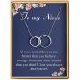 Lcherry Niece Necklace Two Interlocking Infinity Double Circles S925 Sterling Silver Necklace to My Niece Gift for Women